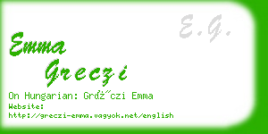 emma greczi business card